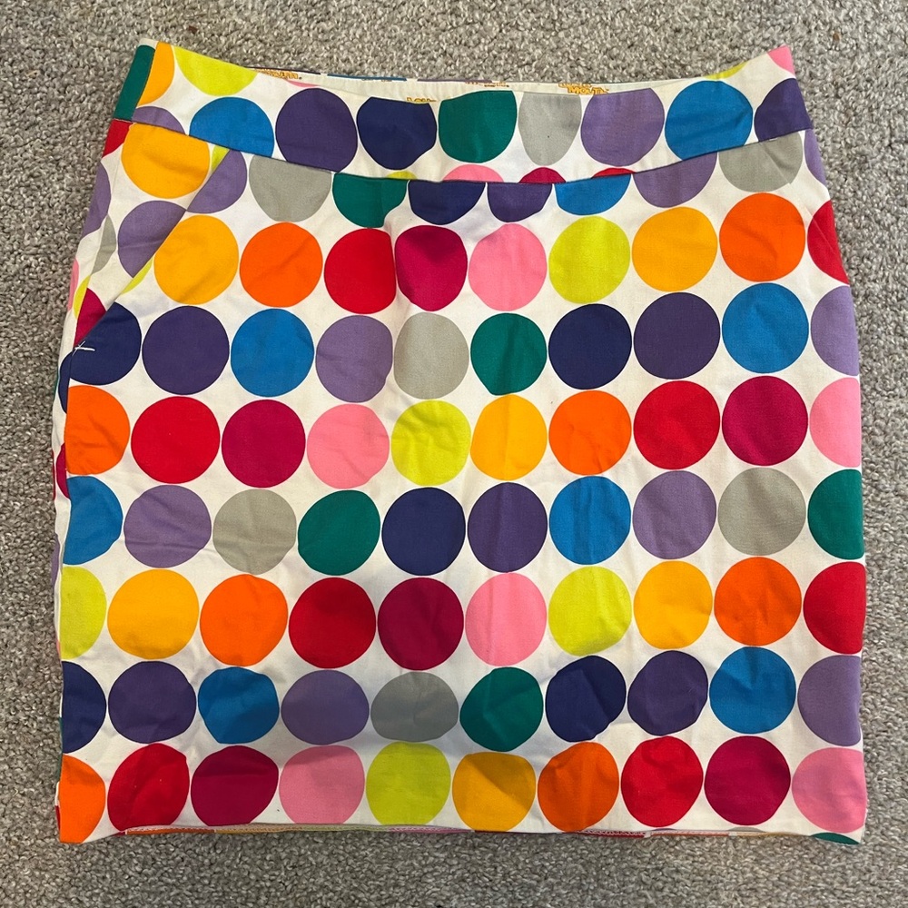 Loudmouth Ladies Polka Dot Rainbow Golf Skort Skirt Size 4 NWOT